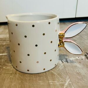NWOT Bunny Love polka dot mug with bunny ears